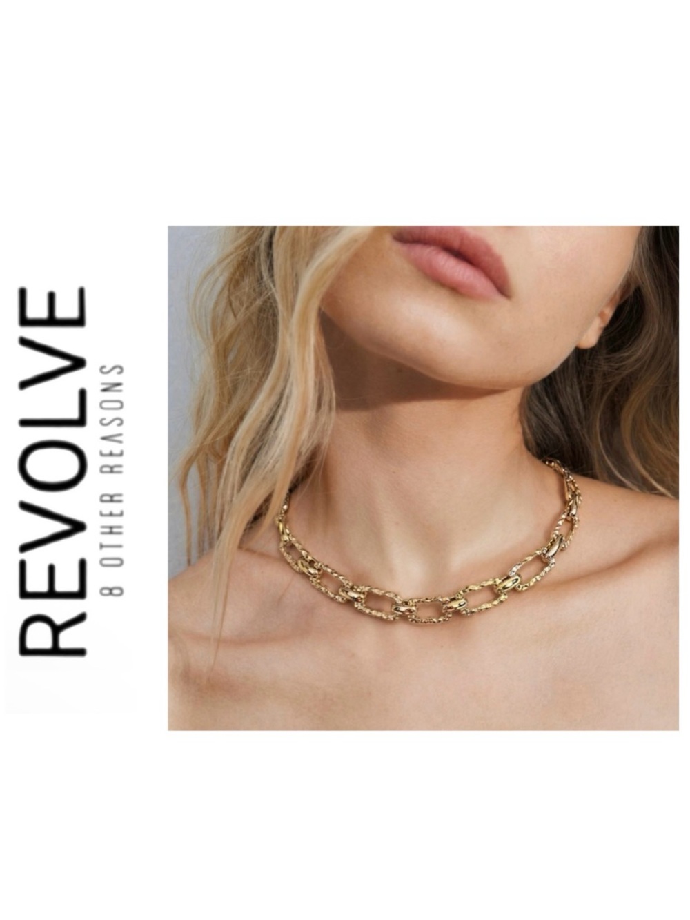 Revolve x 8 Other Reasons Hammered Choker in Gold